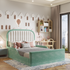 Little Saddle Kids Bed - Plush Ivory and Seafoam (Ex-Display)